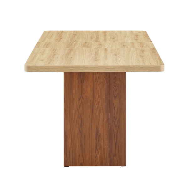 English Elm An Extendable Mdf Dining Table with Open Shelf Storage Seats up to Eight Walnut,Wood W1151S04624