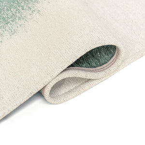Louis de Poortere Meditation Collection Drop Low Pile Area Rug with Bold Artistic Motif for Modern Interiors Green Day 6'7 x 9'2 120220