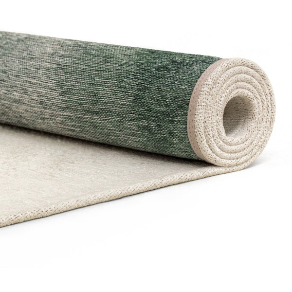 Louis de Poortere Meditation Collection Drop Low Pile Area Rug with Bold Artistic Motif for Modern Interiors Green Day 6'7 x 9'2 120220