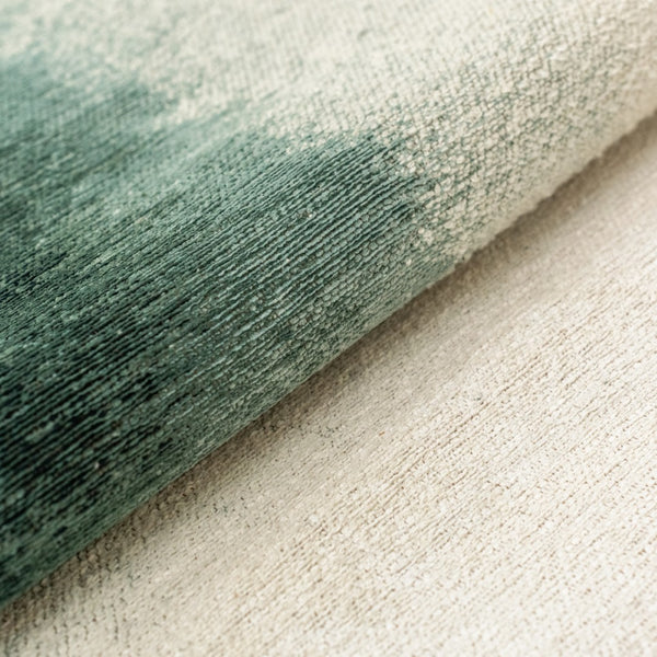 Louis de Poortere Meditation Collection Drop Low Pile Area Rug with Bold Artistic Motif for Modern Interiors Green Day 6'7 x 9'2 120220