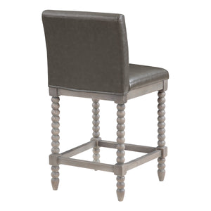 OSP Home Furnishings Abbott 26" Spindle Stool Pewter / Brushed Grey