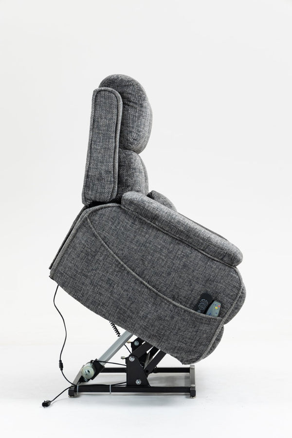 English Elm Oversized Power Lift Recliner Chair with Massage Heating and Usb Charging for Living Room Grey W547S00071