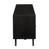 Kela 70" Mid-Century Modern TV Stand with Smart Storage - Sleek Design for TVs Up to 80" - Black