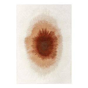 Louis de Poortere Meditation Collection Drop Low Pile Area Rug with Bold Artistic Motif for Modern Interiors Indian Snow 6'7 x 9'2 120242