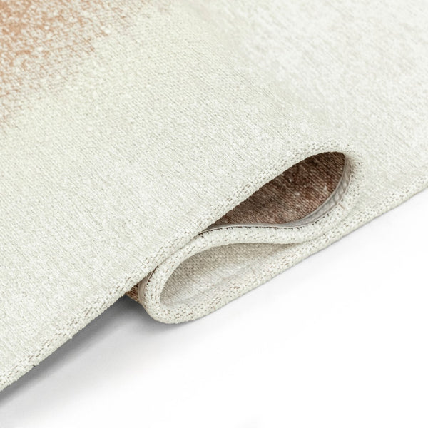 Louis de Poortere Meditation Collection Drop Low Pile Area Rug with Bold Artistic Motif for Modern Interiors Indian Snow 6'7 x 9'2 120242