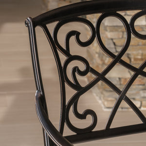 English Elm Christopher Knight Home® - WATERBURY Paris Copper Cast Barstool – Elegant Swivel Aluminum Patio Stool with Antique Finish and Rust‑Resistant Hardware 60006.00