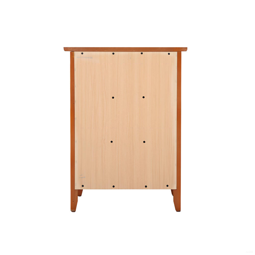 English Elm Timeless Oak Nightstand with 3 Drawers, 25"H x19"W x15"D Storage, Warm Oak Finish, Quick Assembly B078112151