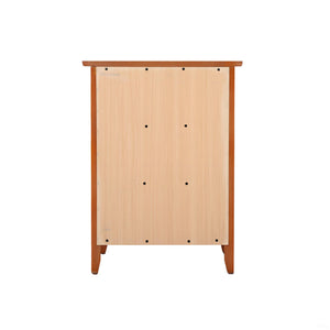 English Elm Timeless Oak Nightstand with 3 Drawers, 25"H x19"W x15"D Storage, Warm Oak Finish, Quick Assembly B078112151