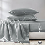 Madison Park Essentials Satin Glam/Luxury Luxury 6 PC Sheet Set MPE20-771 Grey