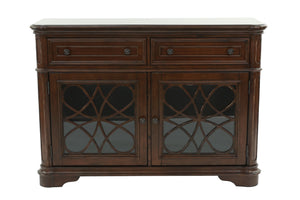 English Elm Traditional Elegant Server with Spacious Drawers and Cabinet Storage for Dining Room Organization and Style Dark Oak 59 L x 44 W x 27 H B011P395603