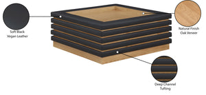 Rory Black Vegan Leather Coffee Table 210Black-CT Meridian Furniture