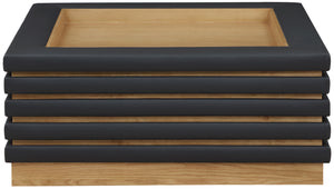 Rory Black Vegan Leather Coffee Table 210Black-CT Meridian Furniture
