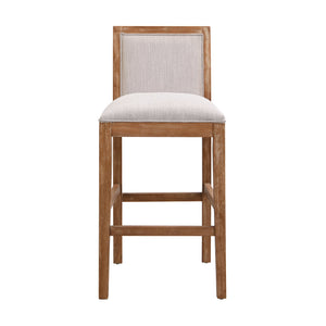 English Elm Christopher Knight Home® - 30.5 Inch Bar Stools Set of 2 with Upholstered Fabric Seats, Rubberwood Frame, 30.5" Height, 300 lb Capacity Beige,Wood N780P192217N
