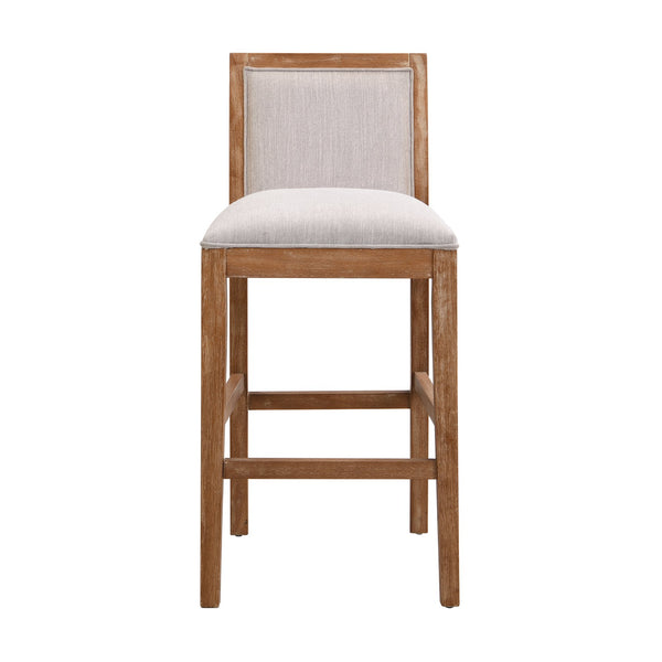 English Elm Christopher Knight Home® - 30.5 Inch Bar Stools Set of 2 with Upholstered Fabric Seats, Rubberwood Frame, 30.5" Height, 300 lb Capacity Beige,Wood N780P192217N