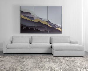 Sunpan Merrick Sofa Chaise - Stylish Comfort with Fully Upholstered Base, Modern Design for Any Space Right Arm Facing