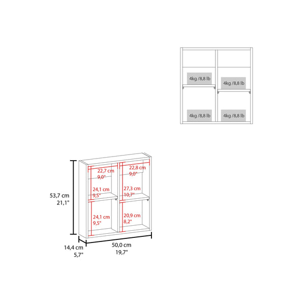 English Elm Medicine Compact Wall Cabinet with Mirror Door, Engineered Wood Storage, Durable, Space-Saving Design White 27.17 L x 24.8 W x 4.33 H B097P250884