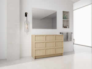English Elm 48" Freestanding Bathroom Vanity Plywood Cabinet Dune Oak Soft-close Doors Modern W999P392901