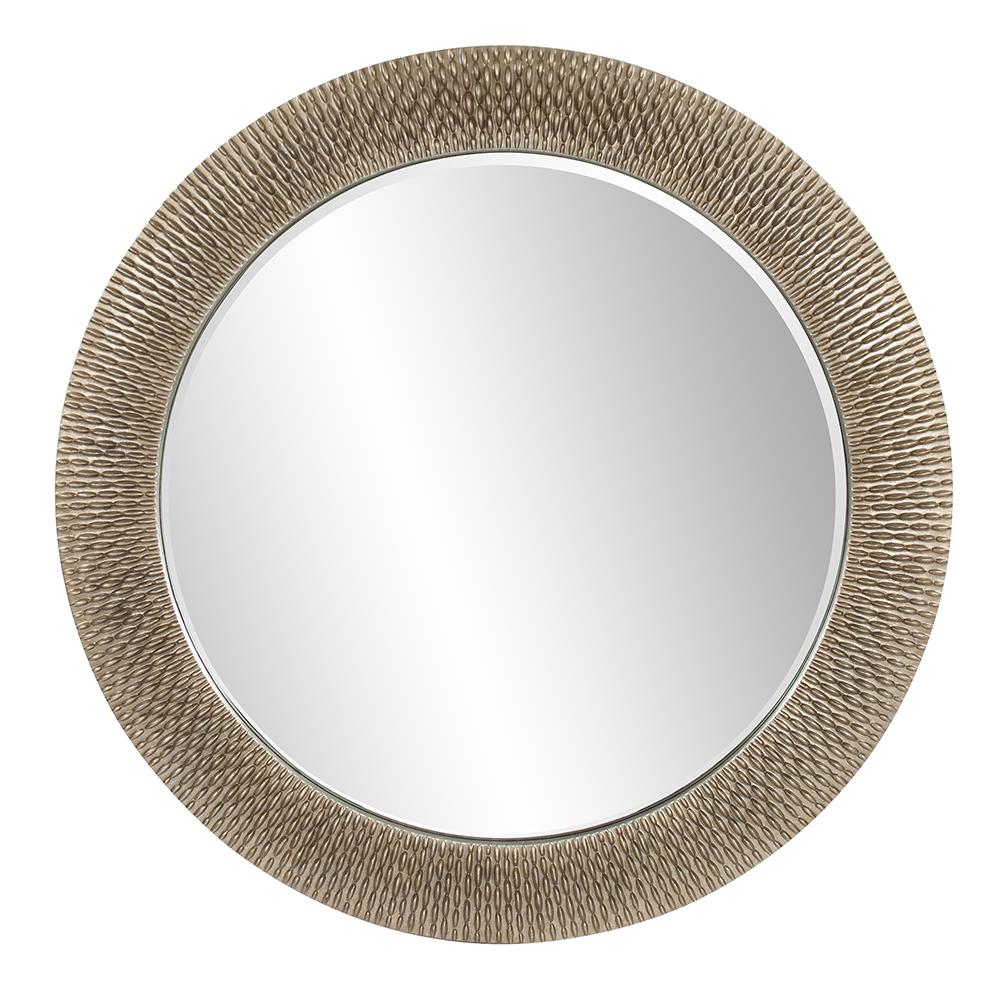 Howard Elliott Bergman Mirror - Oversized Round Frame With Textured Ribbed Design For A Stunning Home Accent Gold Glass,Pu 51288-howard-elliott