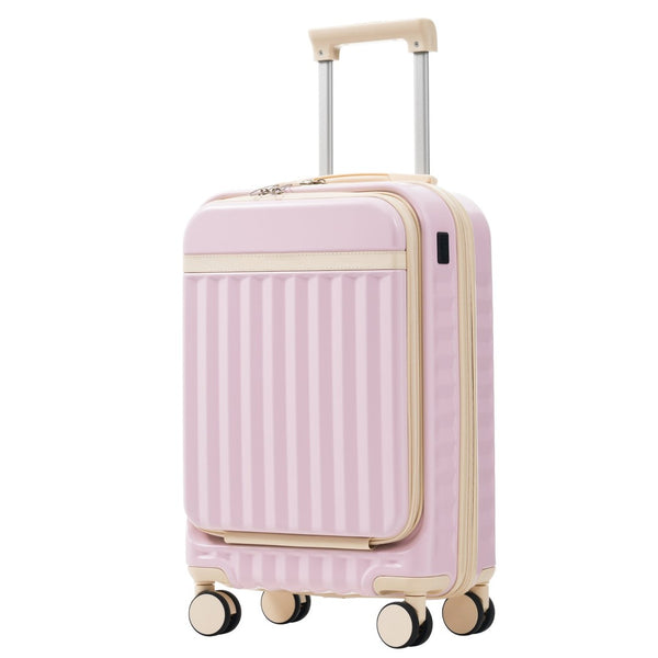 English Elm Front Access Hardside 3 Piece Travel Set with Usb Port Spinner Wheels and Tsa Lock Pink N732P326130U