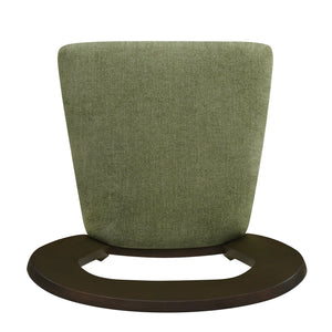 English Elm Christopher Knight Home® - Dining Chair Modern Set of 2 with Rounded Back and Upholstered Seat on Durable Rubberwood Frame Dark Brown,Green N771P254007L