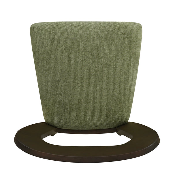 English Elm Christopher Knight Home® - Dining Chair Modern Set of 2 with Rounded Back and Upholstered Seat on Durable Rubberwood Frame Dark Brown,Green N771P254007L