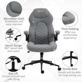 Vinsetto Gaming Chair with Flip Up Arm, High Back, Adjustable Height, Swivel Wheel - Light Gray