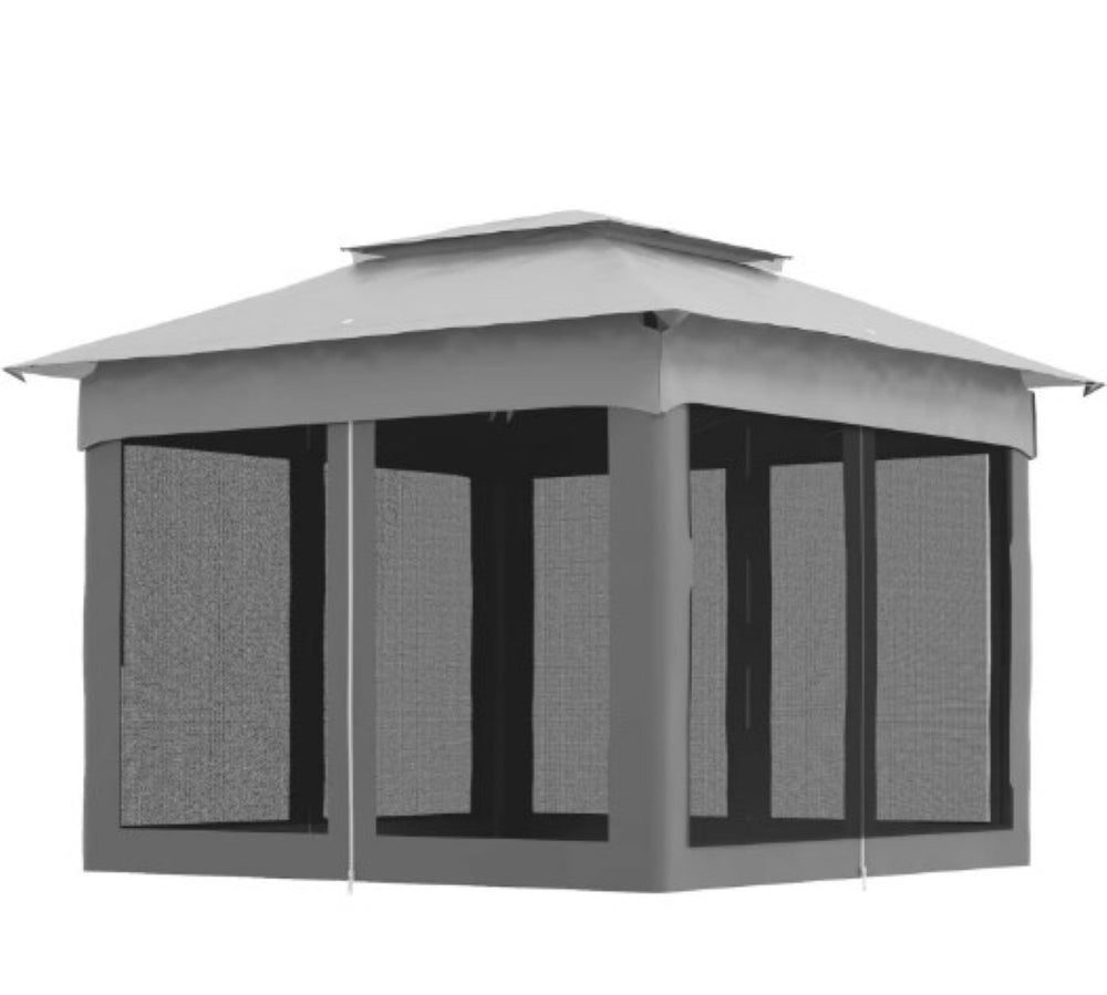 English Elm Easy Pop up Gazebo Outdoor Screen House with Vented Roof Mesh Walls and Carry Bag T3971P426149