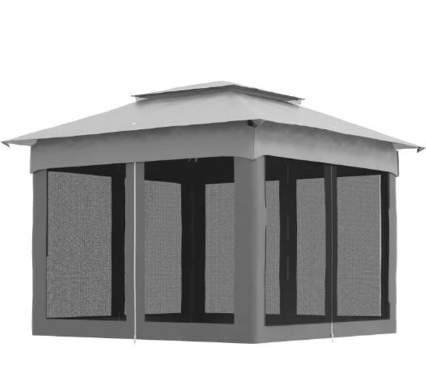 English Elm Easy Pop up Gazebo Outdoor Screen House with Vented Roof Mesh Walls and Carry Bag T3971P426149