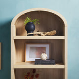 English Elm Walker Edison - Modern 5 Shelf Open Arched Bookshelf - Oak