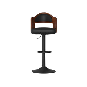 English Elm Swivel Bar Stools Set Of 2 - Adjustable Height, Comfortable Pu Leather & Bentwood Design For Dining T3950P394218-GIGA