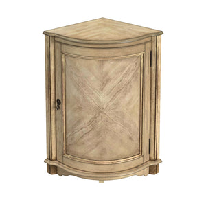 Butler Specialty Durham Triangular Wood Corner Cabinet – Stylish Storage Solution With Adjustable Shelf & Antique Pull Beige Rubberwood Solids,Mdf,Cherry Veneers,Brass 2115424-butler