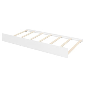 English Elm Full Size House Bed Solid Pinewood Frame with Pull Out Twin Trundle for Kids White LP000305AAK-1