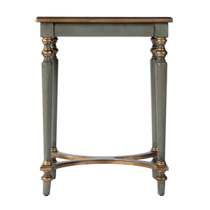 Butler Specialty Company Tyler Elegant Rectangular Wood Side Table With Unique Starburst Inlay Design Pastel Green Rubberwood,Cherry,Maple And Walnut Veneers,Mdf 2116482-butler