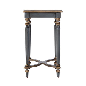 Butler Specialty Company Tyler Elegant Rectangular Wood Side Table With Unique Starburst Inlay Design Pastel Blue Rubberwood,Cherry,Maple And Walnut Veneers,Mdf 2116483-butler