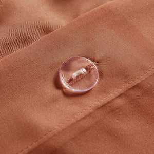 JLA Home Intelligent Design - Clip Jacquard Pompom Duvet Cover Set with Button Closure, OEKO-TEX, Antimicrobial Finish for Cozy, Durable Sleep (Twin/Twin XL) Rust ID12-2275