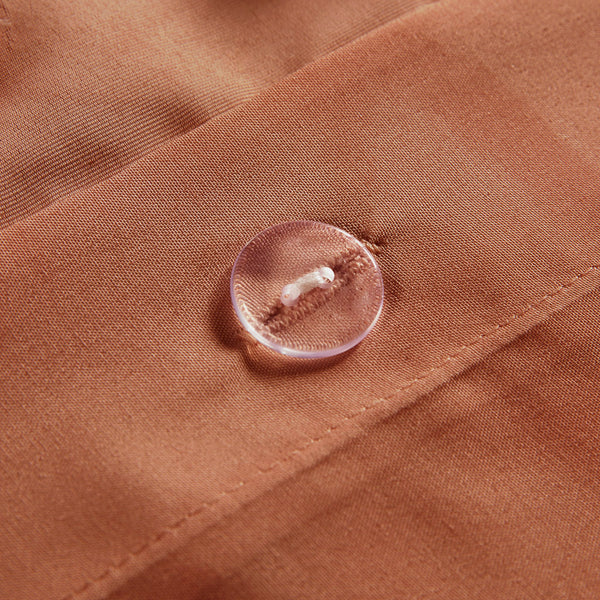 JLA Home Intelligent Design - Clip Jacquard Pompom Duvet Cover Set with Button Closure, OEKO-TEX, Antimicrobial Finish for Cozy, Durable Sleep (Twin/Twin XL) Rust ID12-2275