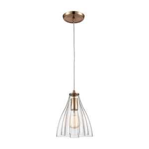 Matilda 8'' Wide 1-Light Mini Pendant - Satin Brass 21172/1 Elk Lighting