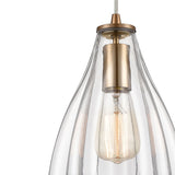 Matilda 8'' Wide 1-Light Mini Pendant - Satin Brass 21172/1 Elk Lighting