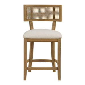 OSP Home Furnishings Alaina 26" Cane Back Counter Stool Linen