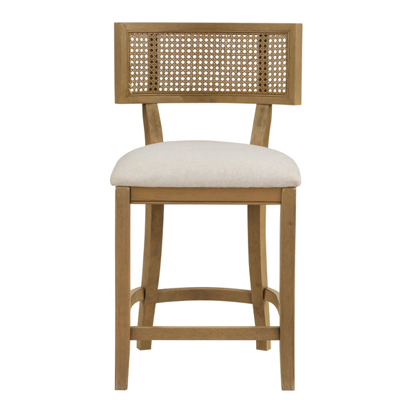 OSP Home Furnishings Alaina 26" Cane Back Counter Stool Linen