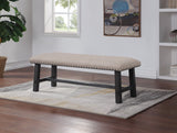 OSP Home Furnishings Callen Bench Grey, Antique Grey base