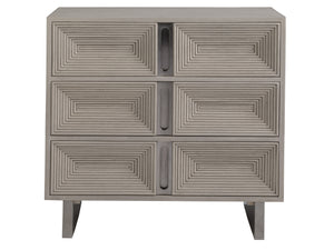 Lexington Artistica Home Gradient Hall Chest - Contemporary White Oak Design With Soft-closing Drawers And Stainless Steel Accents Light Gray Wood 2119-973