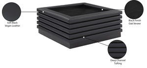 Rory Black Vegan Leather Coffee Table 211Black-CT Meridian Furniture