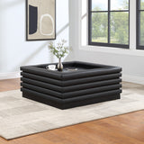 Rory Black Vegan Leather Coffee Table 211Black-CT Meridian Furniture