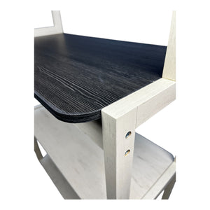 English Elm 31.5" 5-Tier Bakers Rack White+Black – Sturdy Particle Board Kitchen Shelves, Coffee Bar, Storage W1412P230432