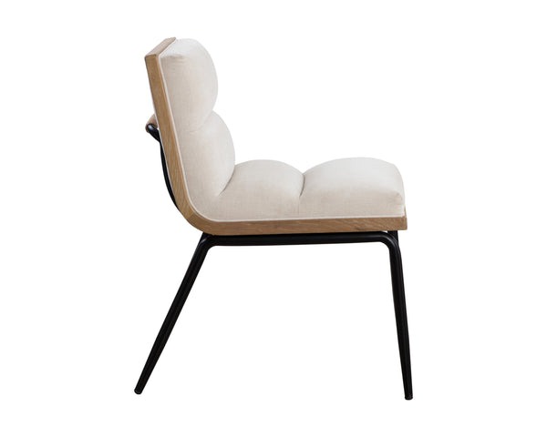 Sunpan Abilene Dining Chair Set of 2 - Coastal-Inspired Comfort with Rustic Oak Frame & Performance Fabric