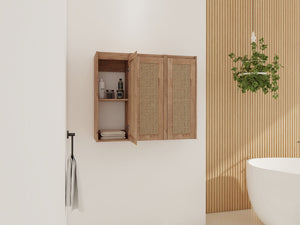 English Elm 36" Bathroom Side Cabinet - Modern Wall-Mounted Design With Soft-Close Doors For Organized Storage W999S00339