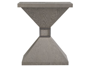 Lexington Artistica Home Dalliance Console: Stunning Contemporary White Oak Design With Unique Starburst Veneer Finish Light Gray Wood 2120-967