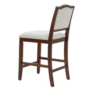 English Elm Counter Height Rubberwood Barstools Set of 2 Upholstered Seats for Kitchen Island Cherry N752P377070C