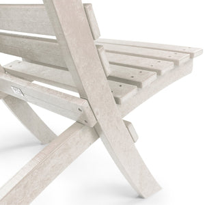 English Elm Grandcourt Recycled Hdpe Outdoor Folding Chair with Marine Grade Hardware for Patio Use Ivory B2745P409677